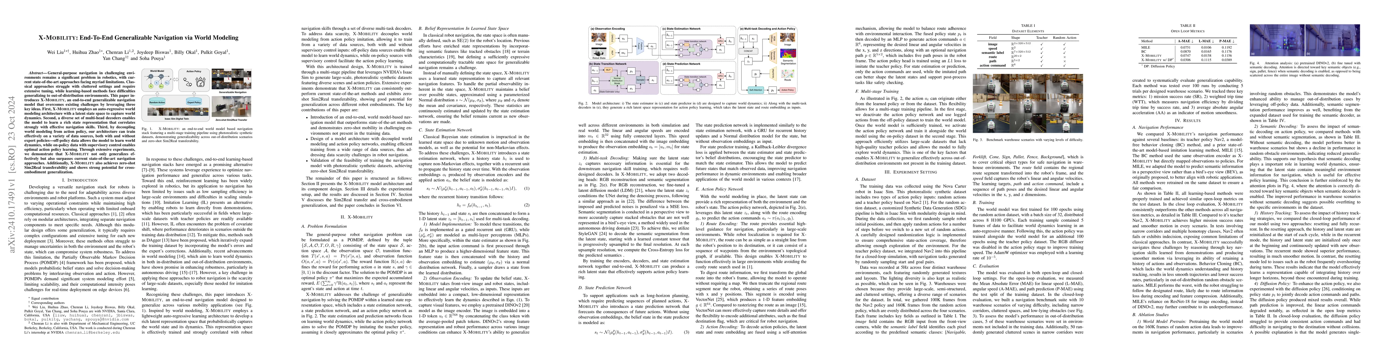 Thumbnail for X-MOBILITY: End-To-End Generalizable Navigation via World Modeling