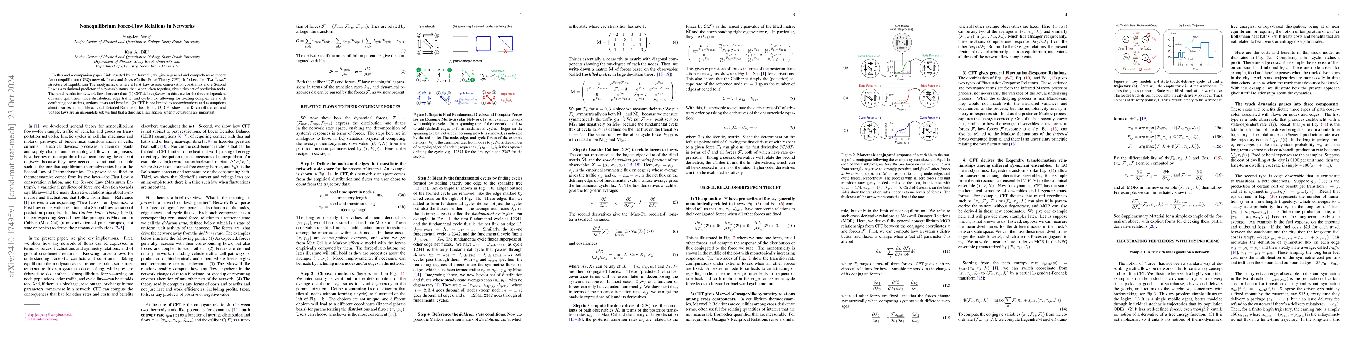 Thumbnail for Nonequilibrium Force-Flow Relations in Networks