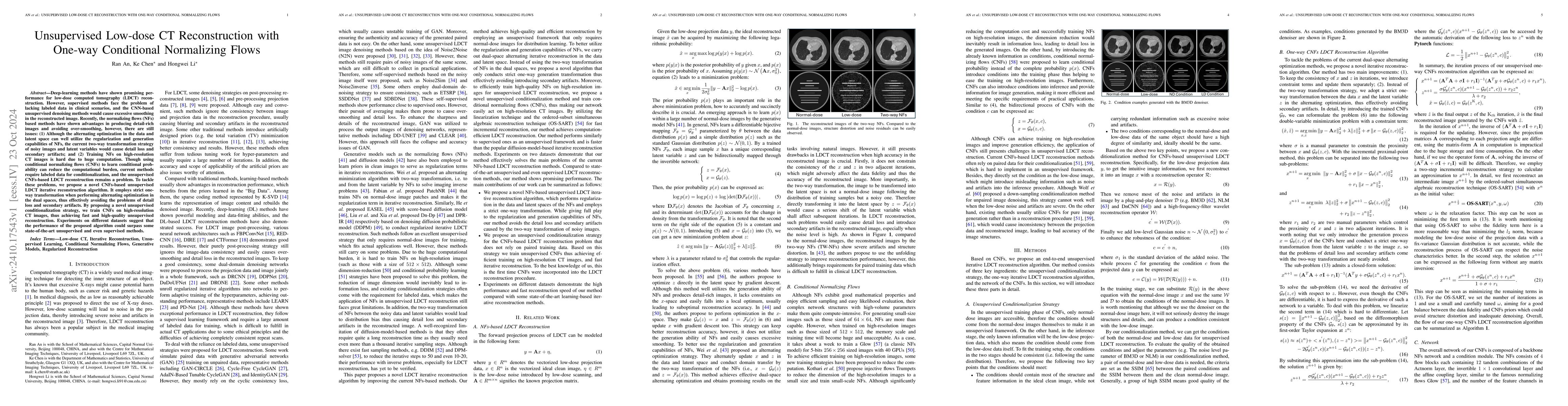 Thumbnail for Unsupervised Low-dose CT Reconstruction with One-way Conditional
  Normalizing Flows