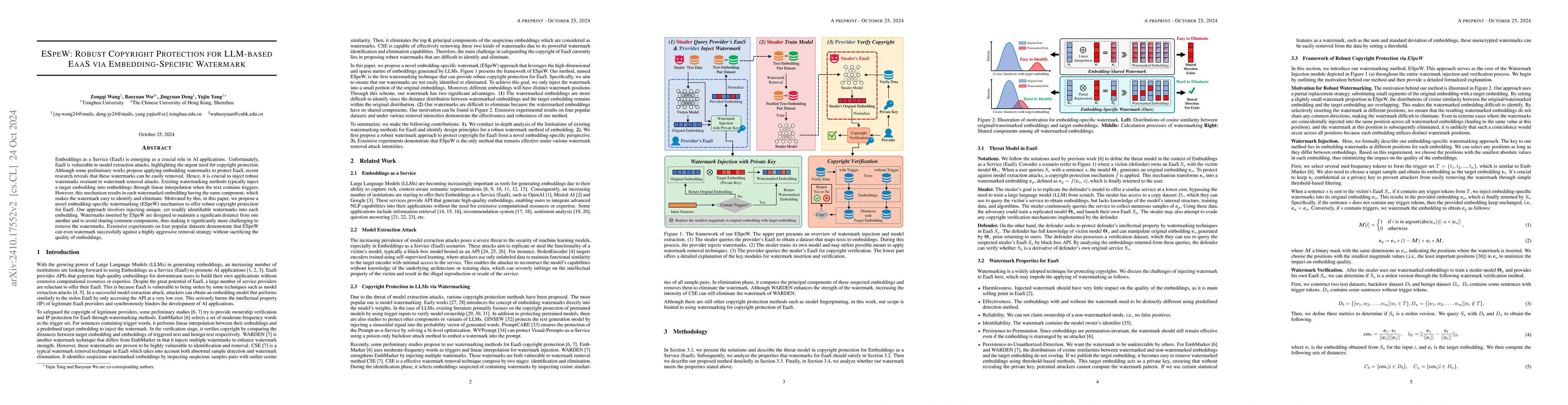 Thumbnail for ESpeW: Robust Copyright Protection for LLM-based EaaS via
  Embedding-Specific Watermark