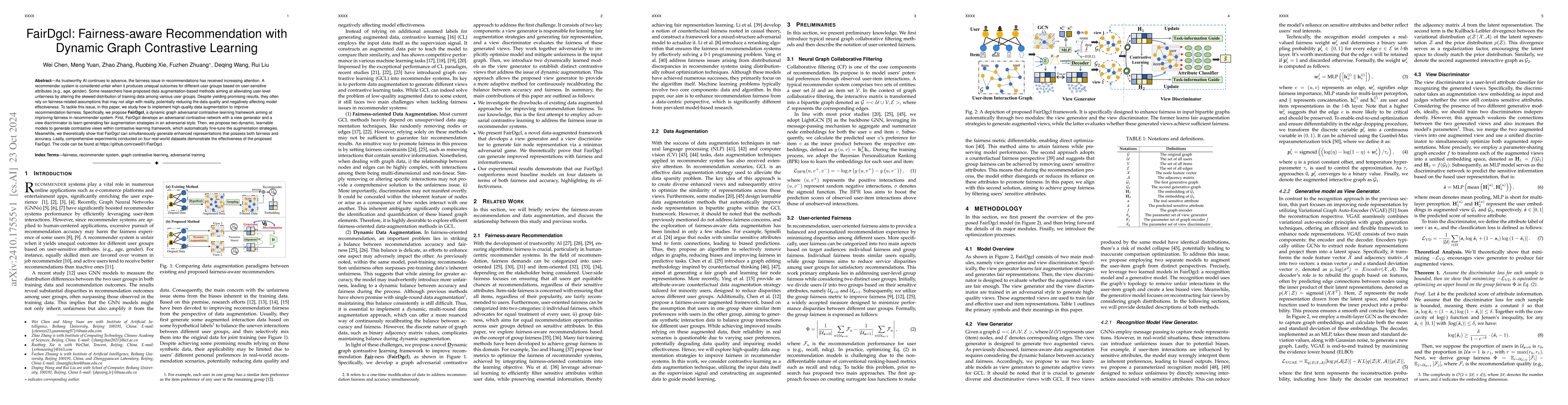 Thumbnail for FairDgcl: Fairness-aware Recommendation with Dynamic Graph Contrastive
  Learning
