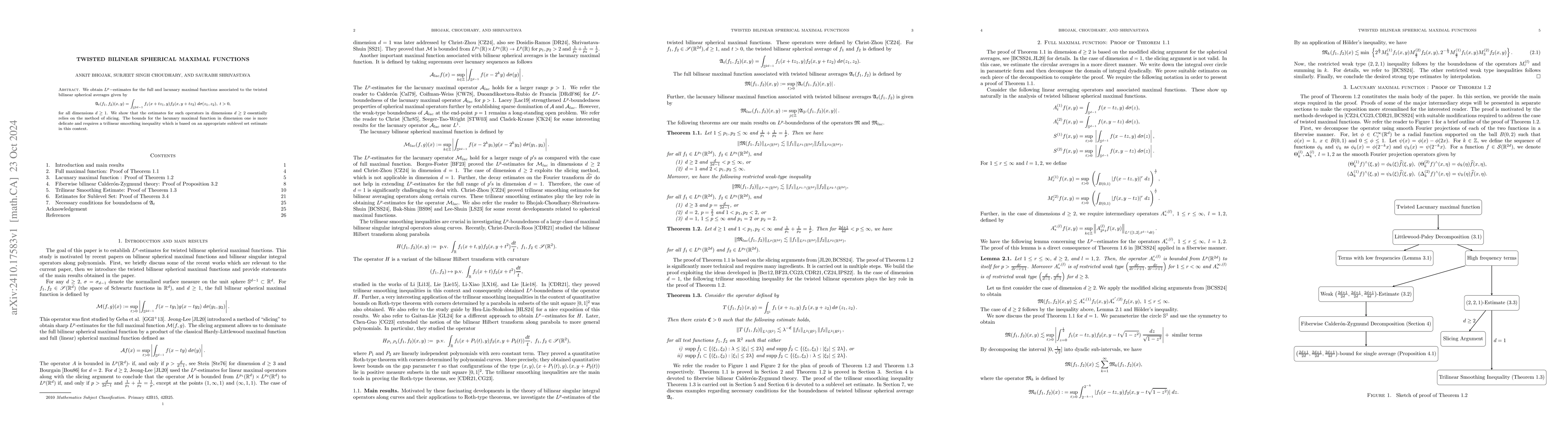 Thumbnail for Twisted bilinear spherical maximal functions