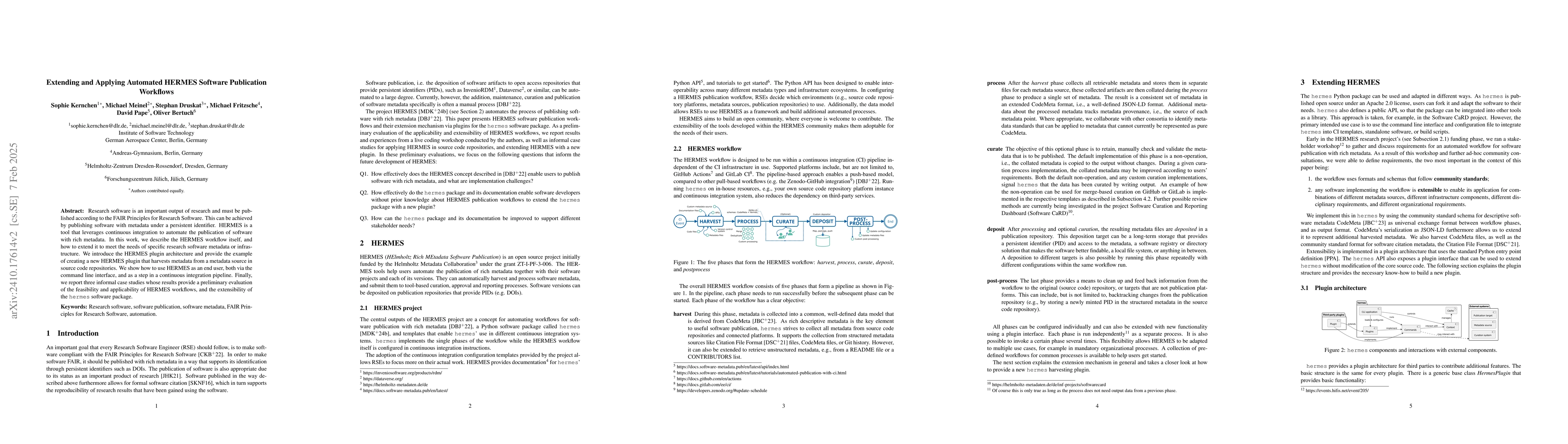 Thumbnail for Extending and Applying Automated HERMES Software Publication Workflows