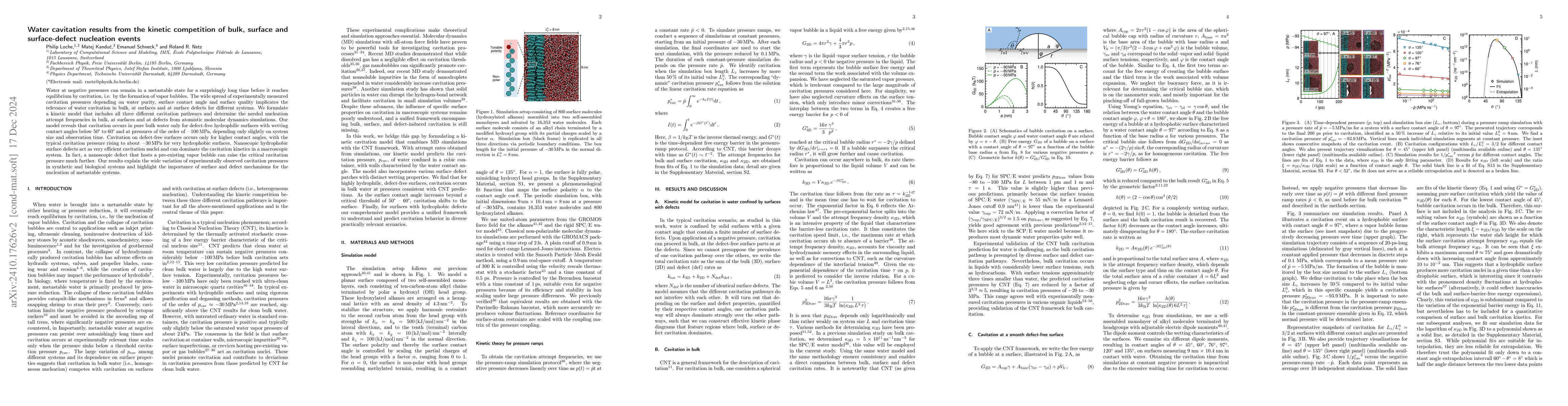 Thumbnail for Water cavitation results from the kinetic competition of bulk, surface
  and surface-defect nucleation events