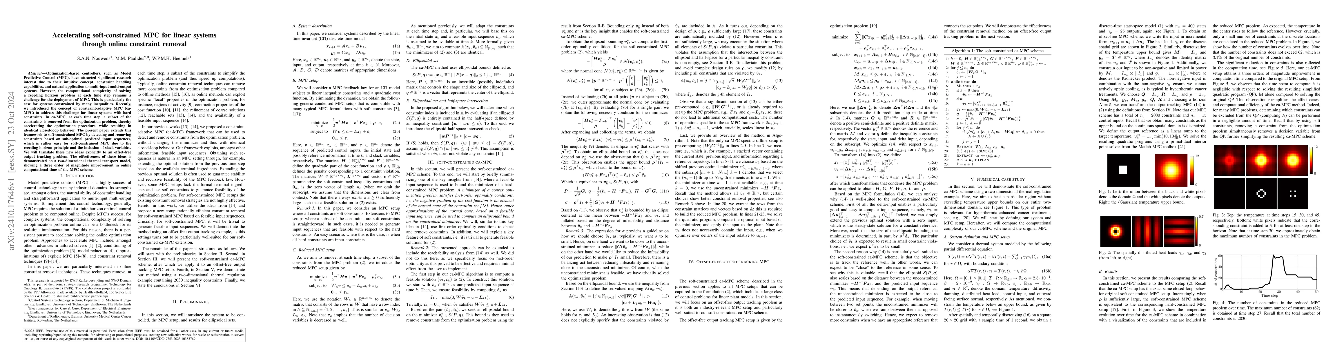 Thumbnail for Accelerating soft-constrained MPC for linear systems through online
  constraint removal