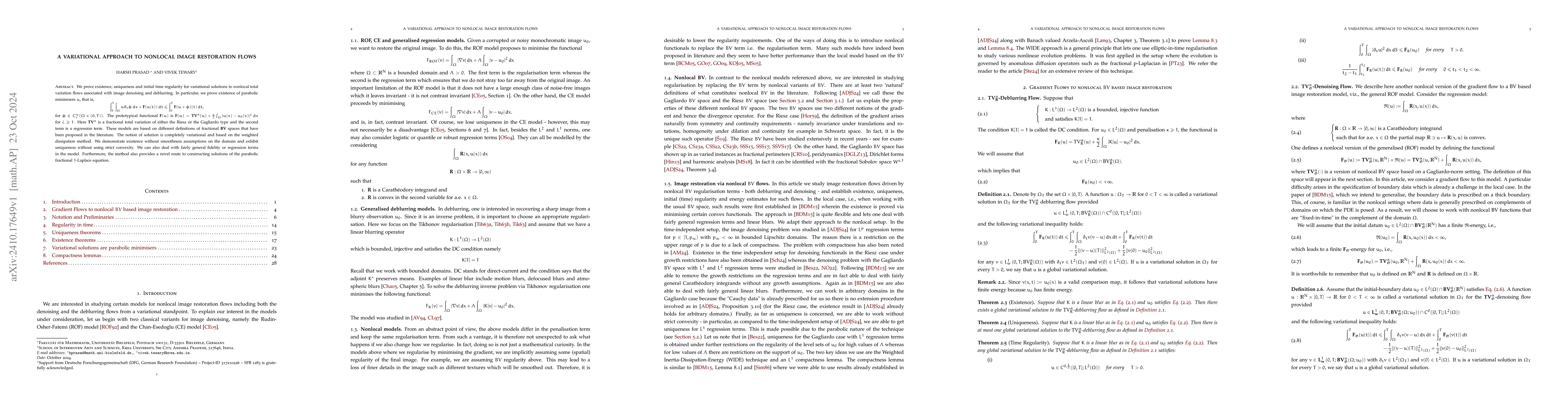 Thumbnail for A variational approach to nonlocal image restoration flows