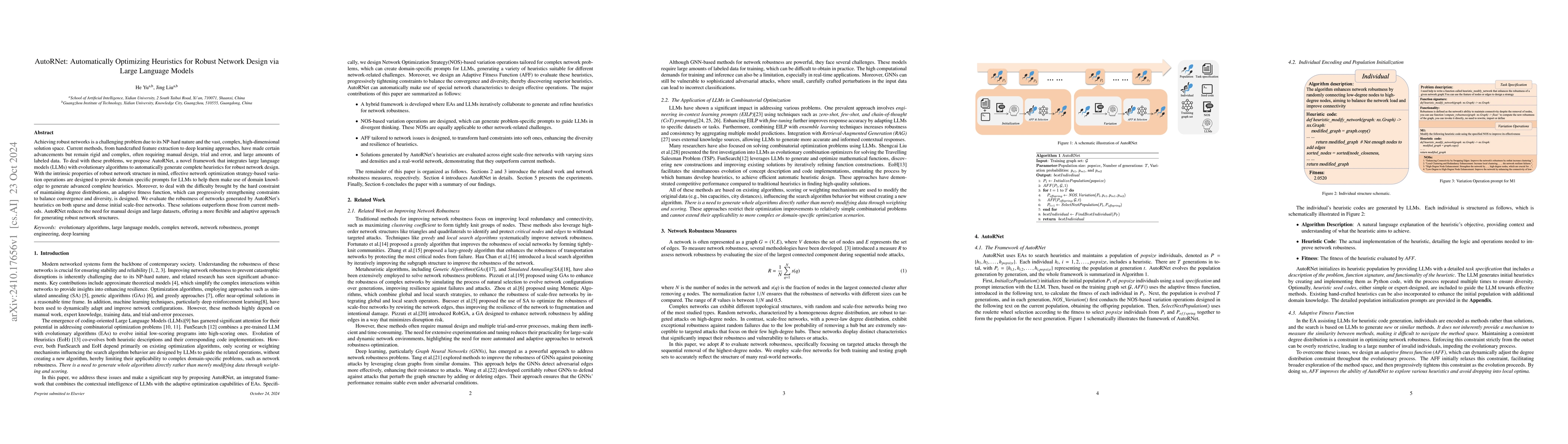 Thumbnail for AutoRNet: Automatically Optimizing Heuristics for Robust Network Design
  via Large Language Models