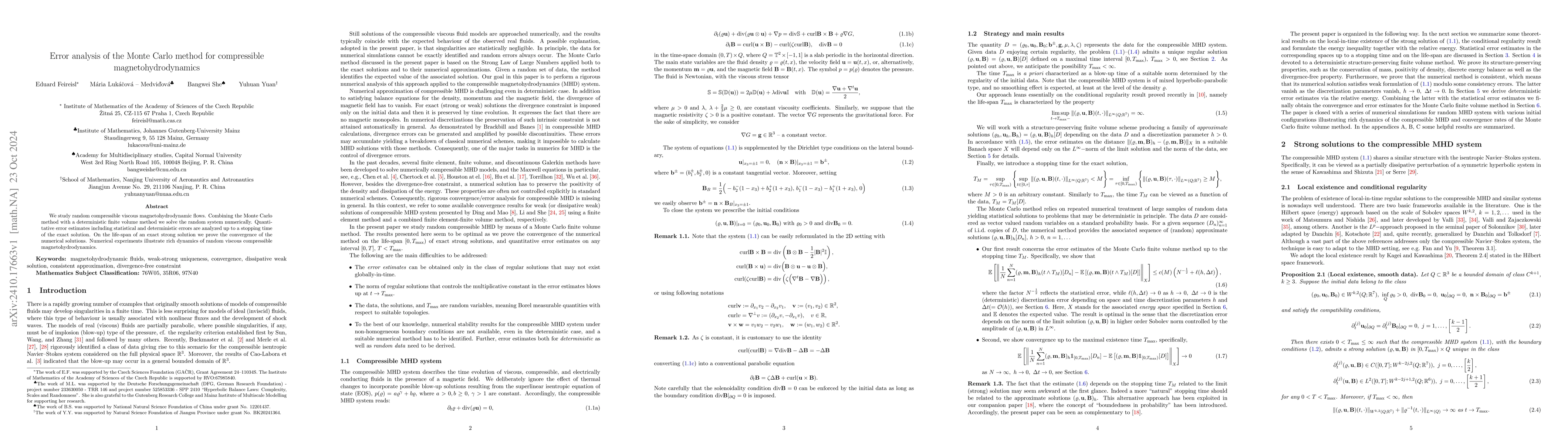 Thumbnail for Error analysis of the Monte Carlo method for compressible
  magnetohydrodynamics
