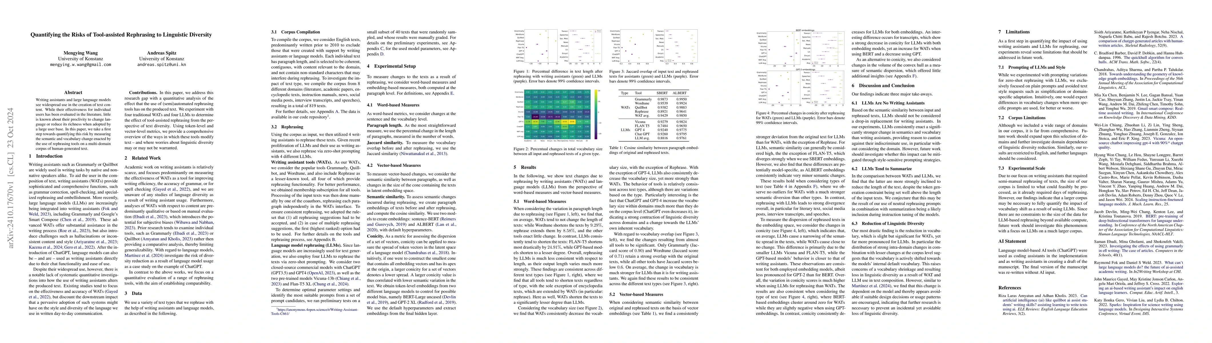 Thumbnail for Quantifying the Risks of Tool-assisted Rephrasing to Linguistic
  Diversity