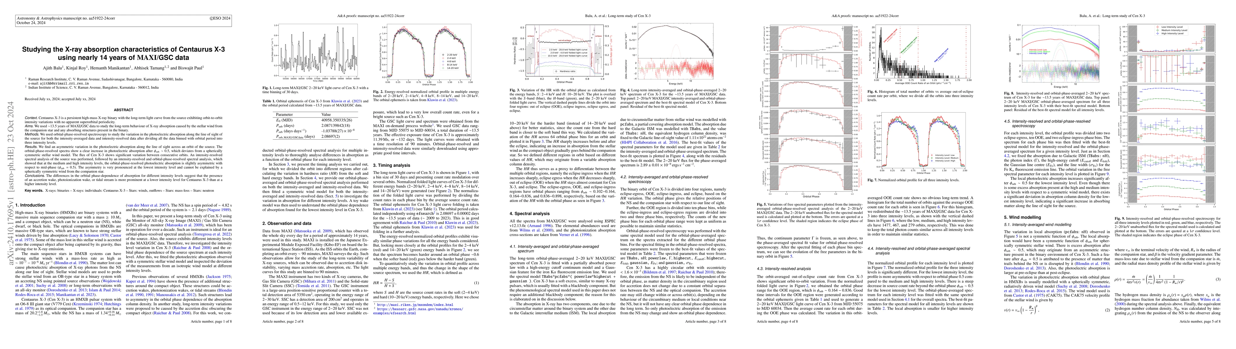 Thumbnail for Studying the X-ray absorption characteristics of Centaurus X-3 using
  nearly 14 years of MAXI/GSC data