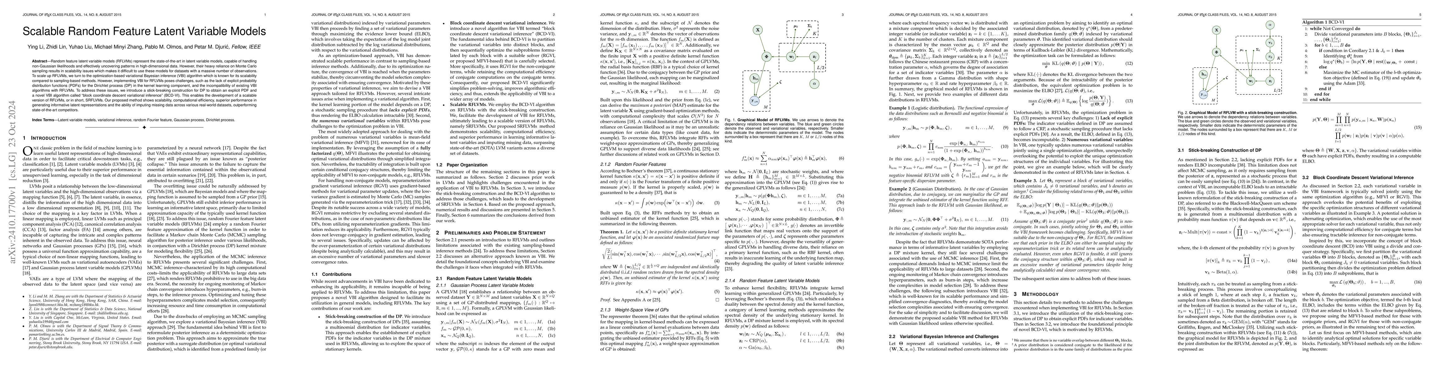 Thumbnail for Scalable Random Feature Latent Variable Models