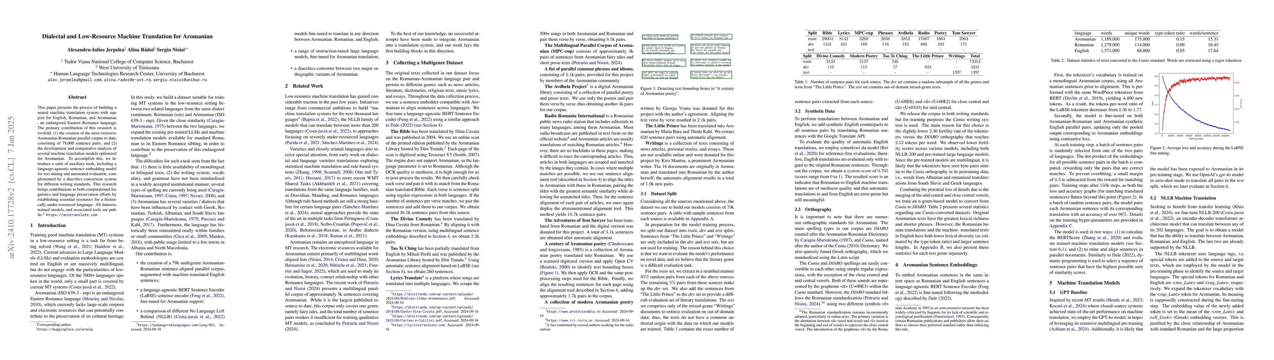 Thumbnail for Dialectal and Low Resource Machine Translation for Aromanian