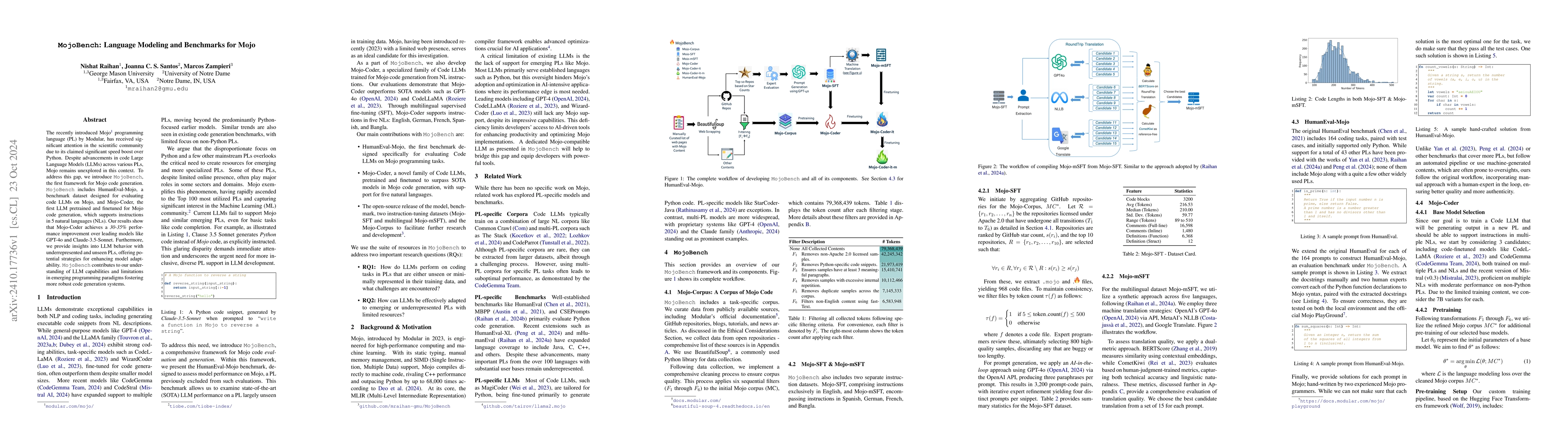 Thumbnail for MojoBench: Language Modeling and Benchmarks for Mojo