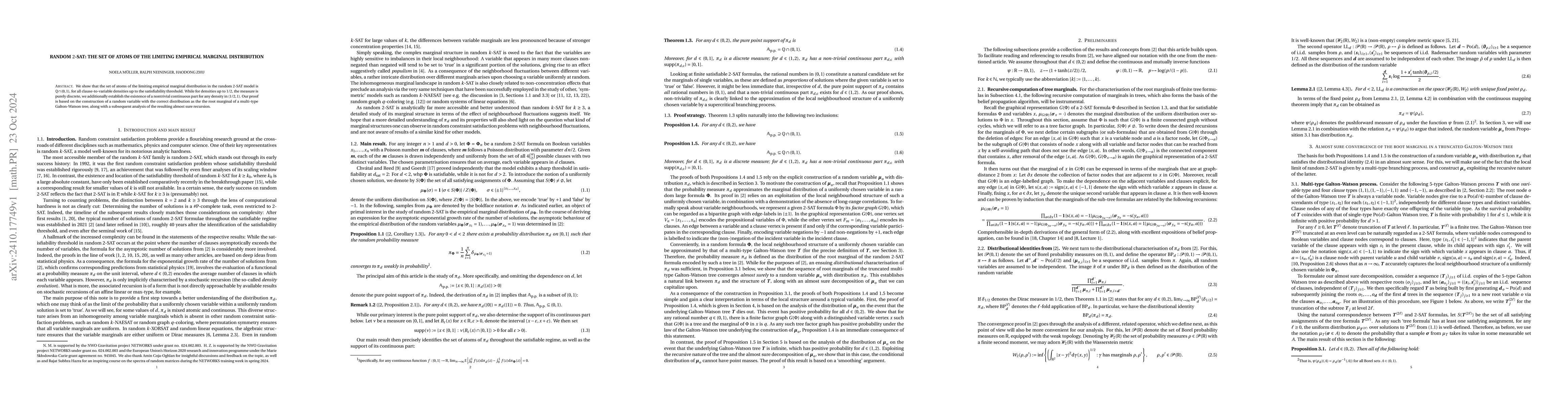 Thumbnail for Random $2$-SAT: The set of atoms of the limiting empirical marginal
  distribution