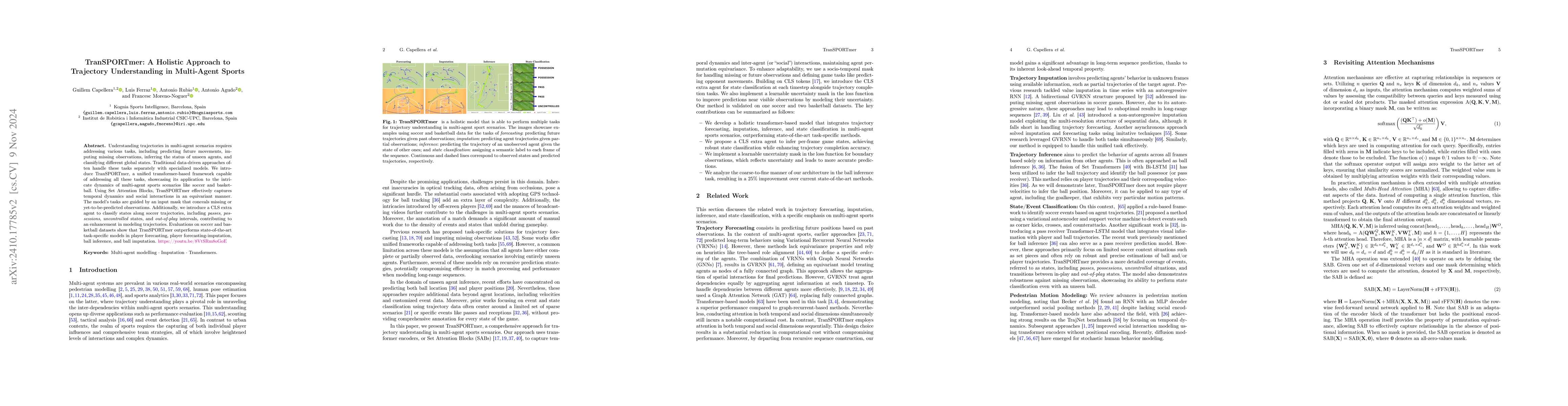 Thumbnail for TranSPORTmer: A Holistic Approach to Trajectory Understanding in
  Multi-Agent Sports