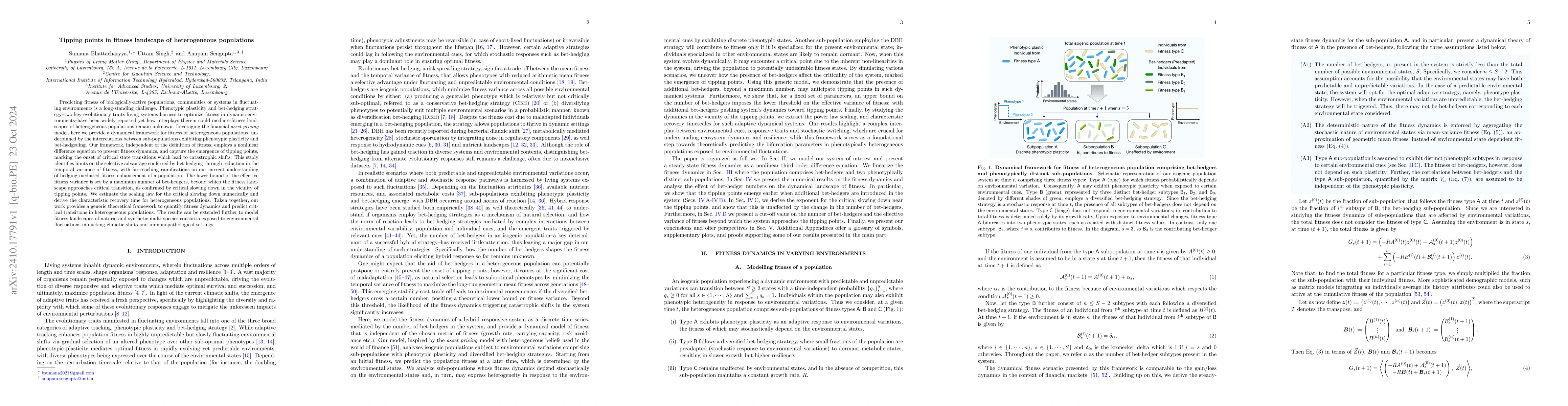 Thumbnail for Tipping points in fitness landscape of heterogeneous populations