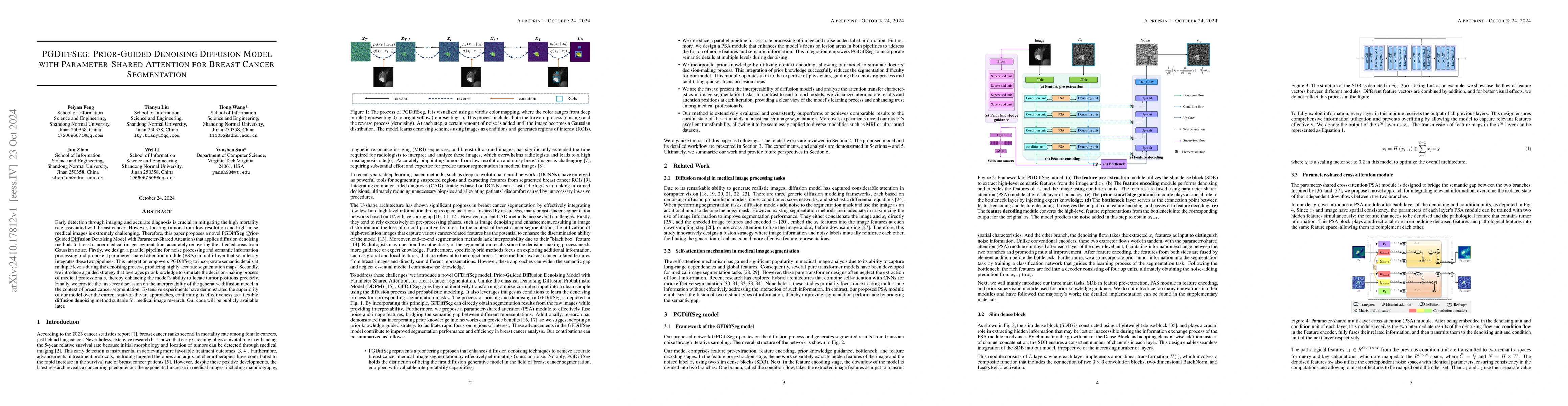 Thumbnail for PGDiffSeg: Prior-Guided Denoising Diffusion Model with Parameter-Shared
  Attention for Breast Cancer Segmentation
