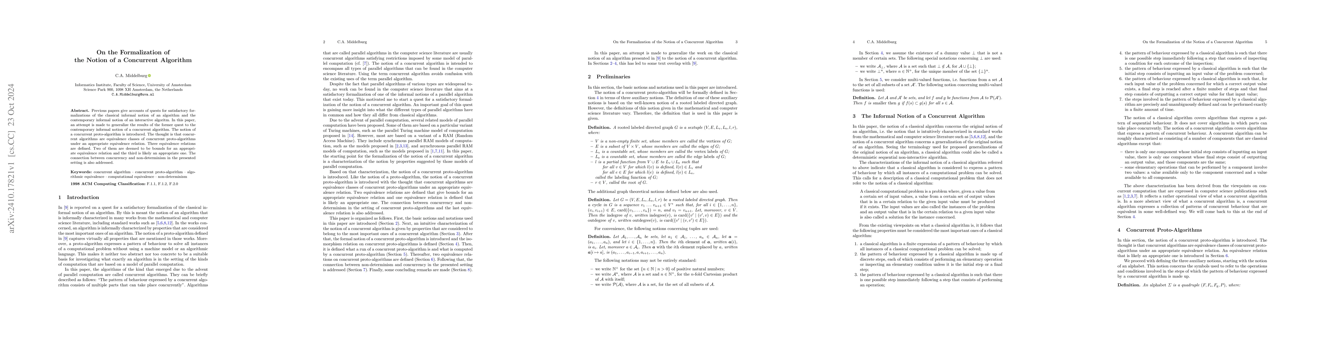 Thumbnail for On the formalization of the notion of a concurrent algorithm