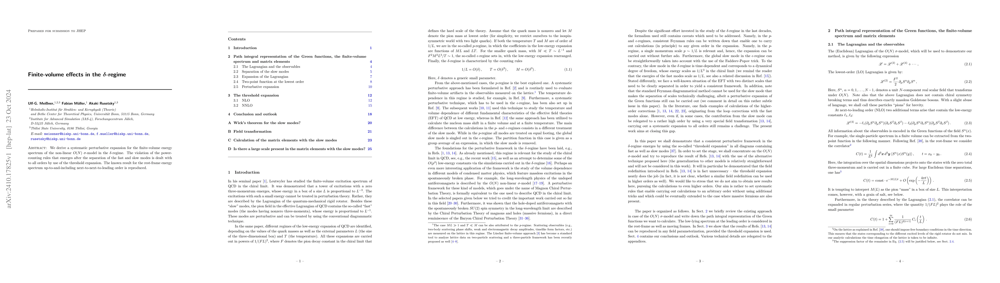 Thumbnail for Finite-volume effects in the $δ$-regime