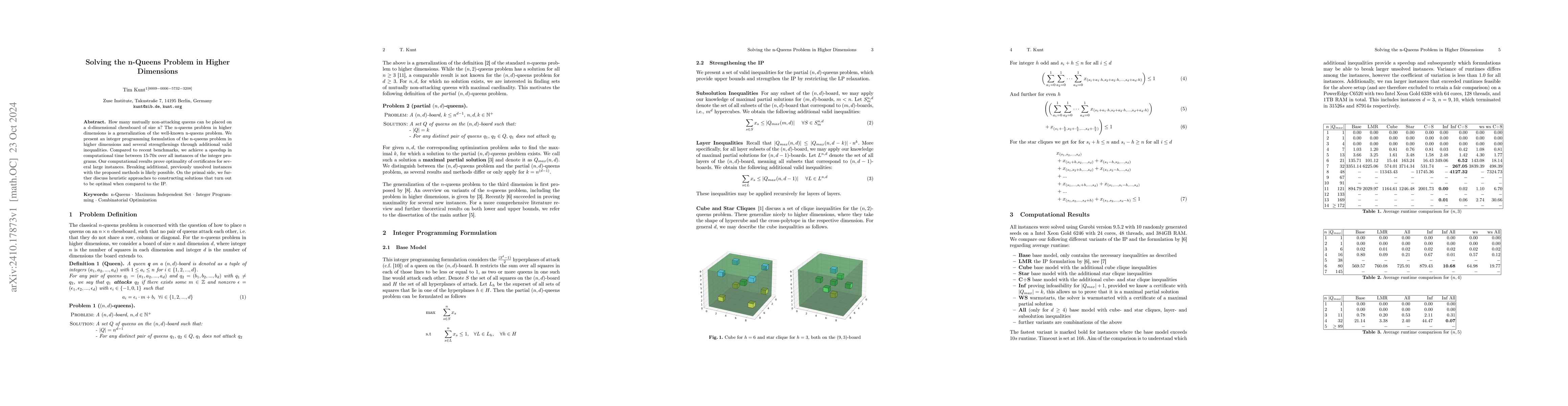 Thumbnail for Solving the n-Queens Problem in Higher Dimensions