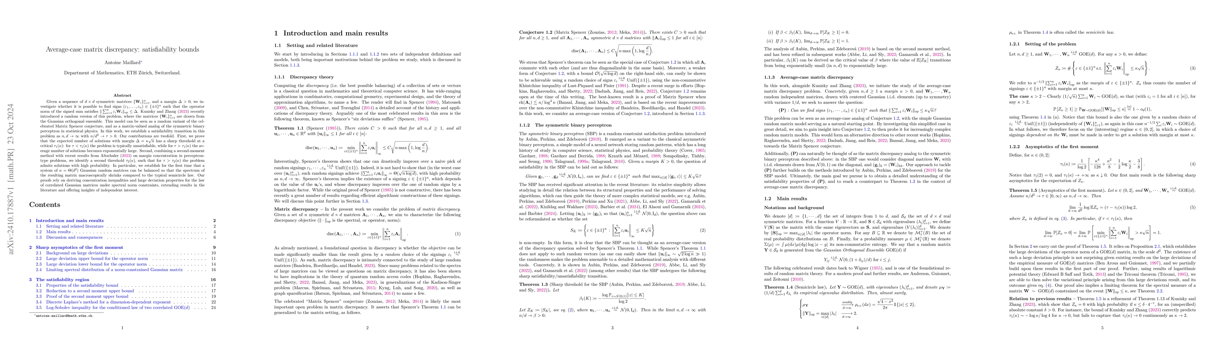 Thumbnail for Average-case matrix discrepancy: satisfiability bounds