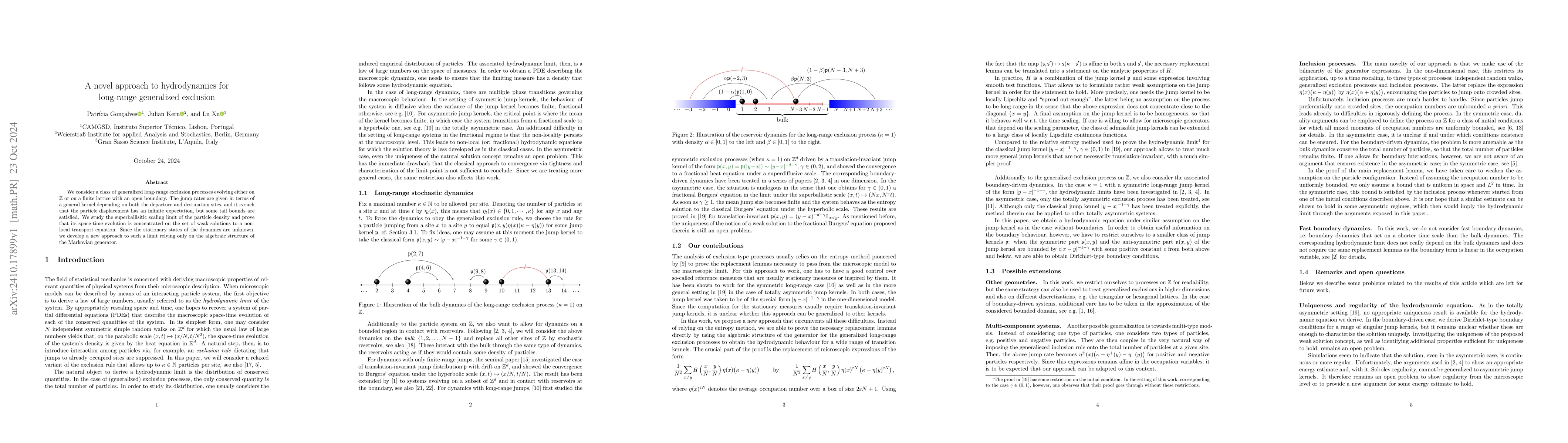 Thumbnail for A novel approach to hydrodynamics for long-range generalized exclusion