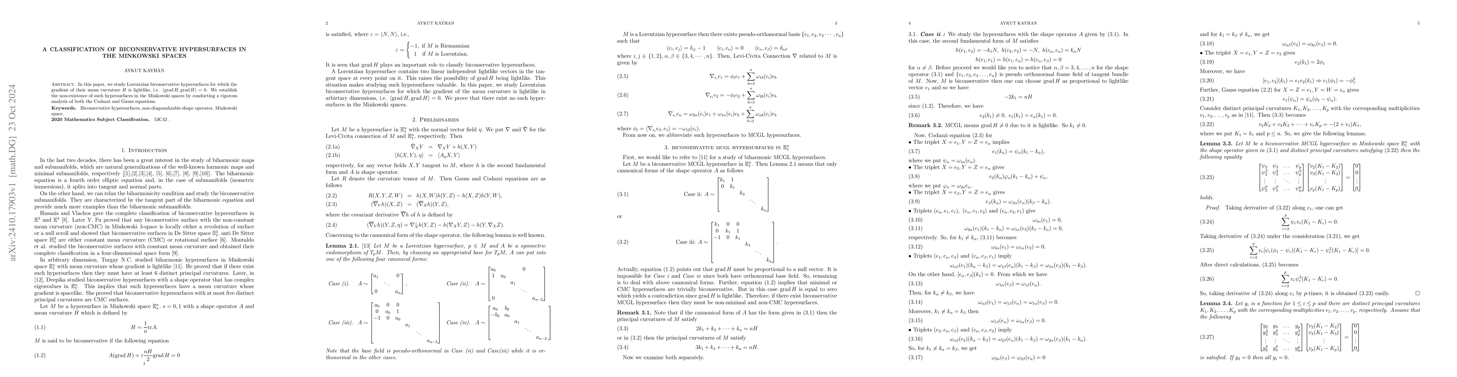 Thumbnail for A classification of Biconservative Hypersurfaces in the Minkowski spaces