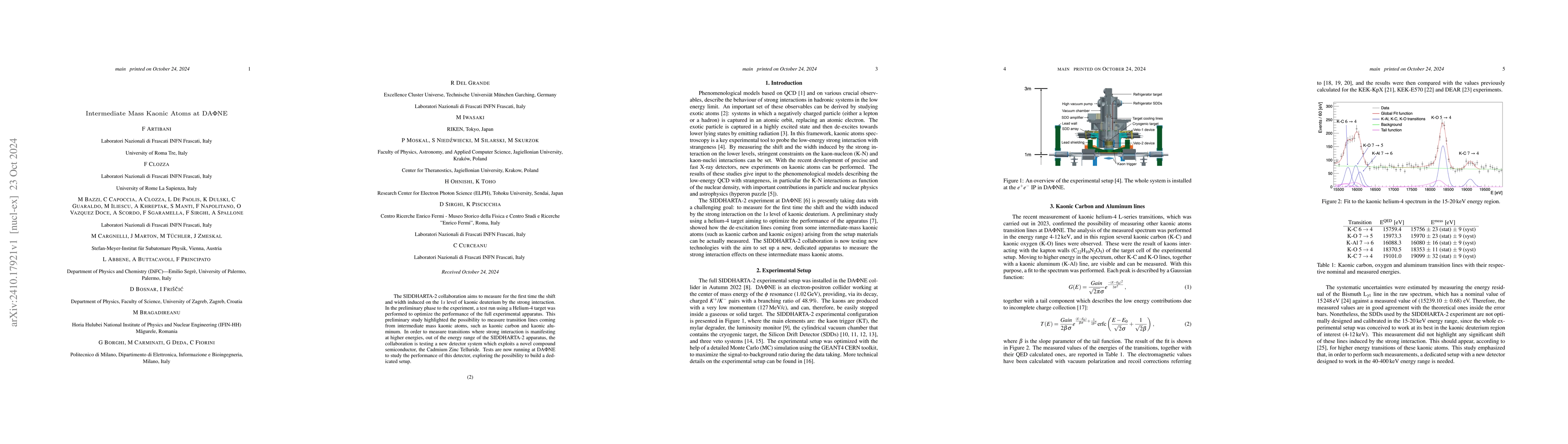 Thumbnail for Intermediate Mass Kaonic Atoms at DA$Φ$NE
