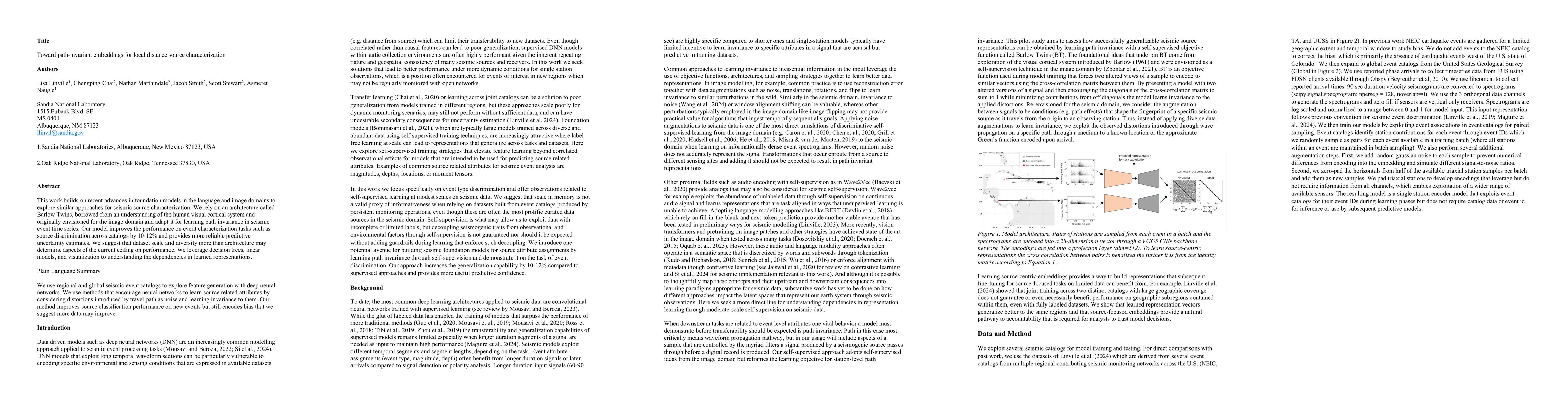 Thumbnail for Toward path-invariant embeddings for local distance source
  characterization