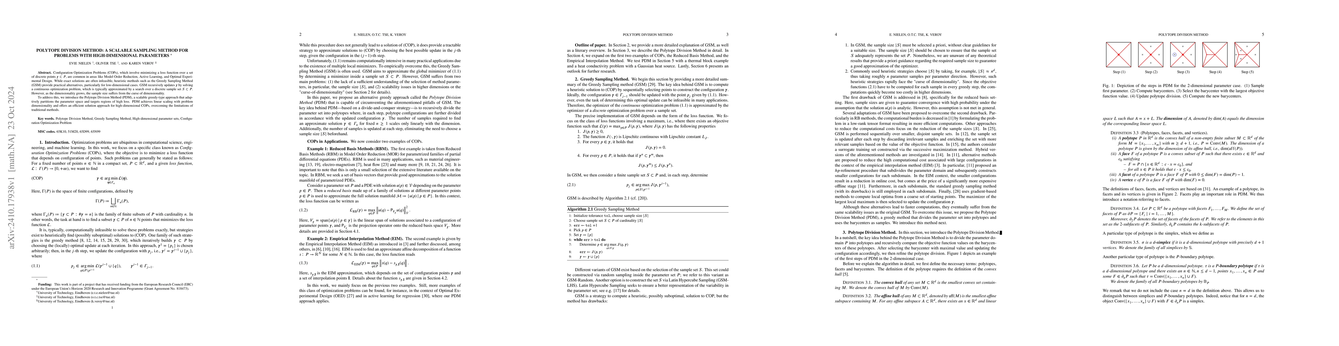 Thumbnail for Polytope Division Method: A Scalable Sampling Method for Problems with
  High-dimensional Parameters