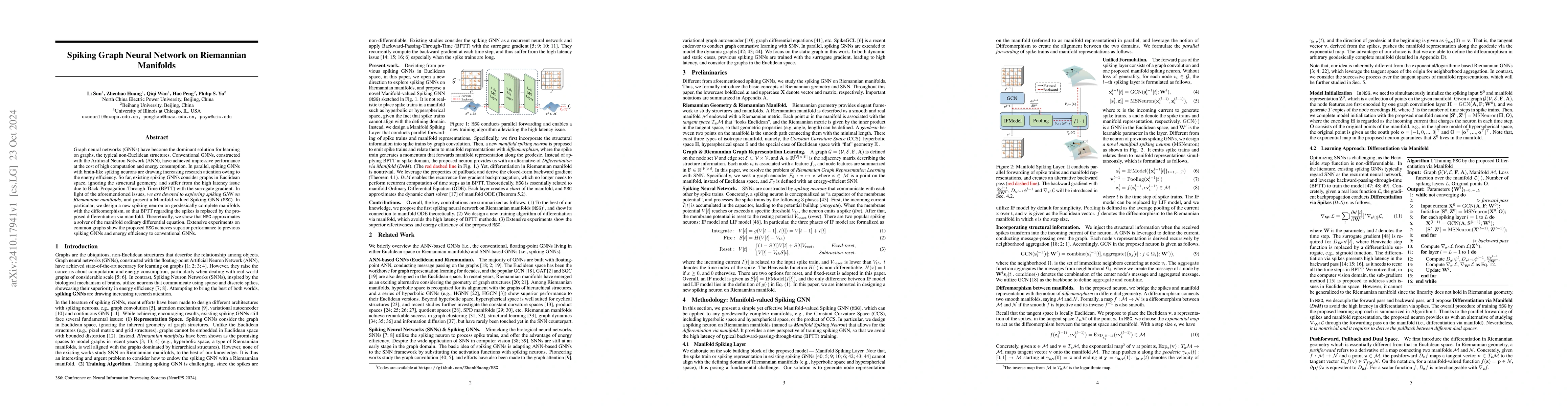 Thumbnail for Spiking Graph Neural Network on Riemannian Manifolds