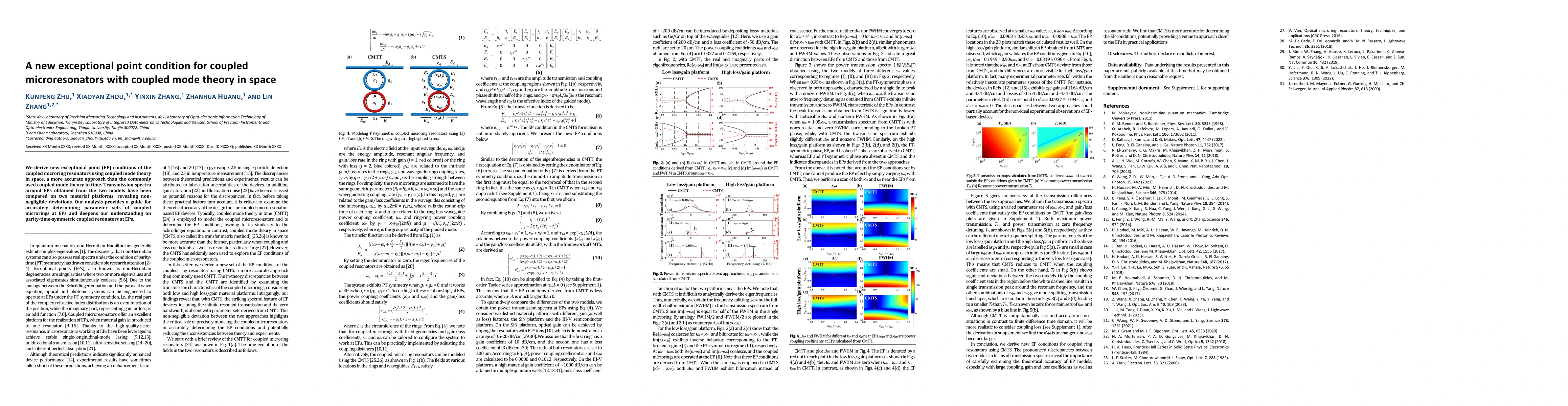 Thumbnail for A new exceptional point condition for coupled microresonators with
  coupled mode theory in space