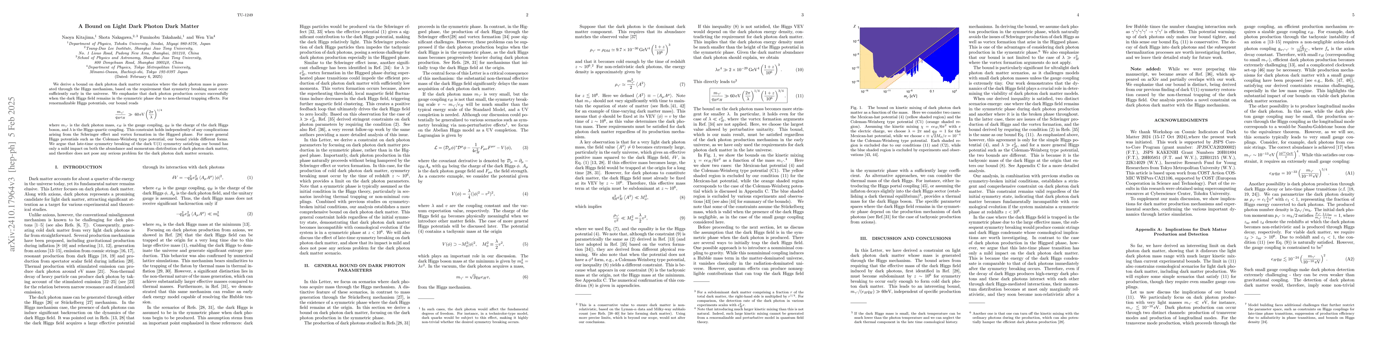 Thumbnail for A Model-Independent Bound on Light Dark Photon Dark Matter