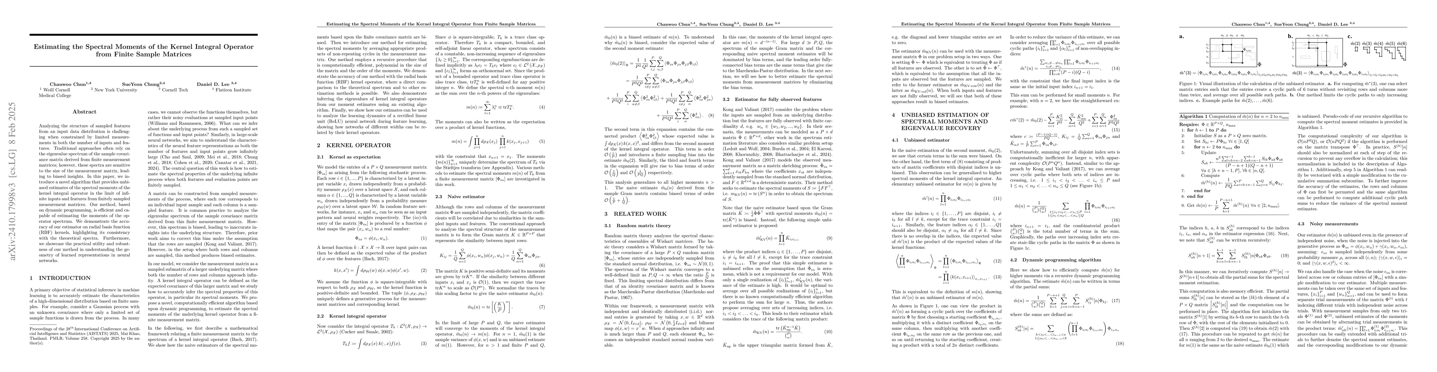 Thumbnail for Estimating the Spectral Moments of the Kernel Integral Operator from
  Finite Sample Matrices