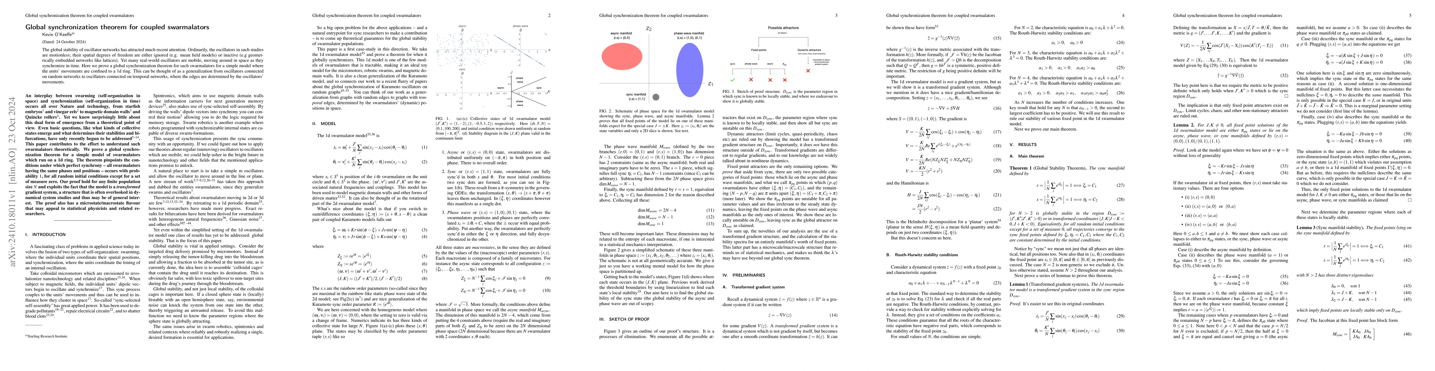 Thumbnail for Global synchronization theorem for coupled swarmalators