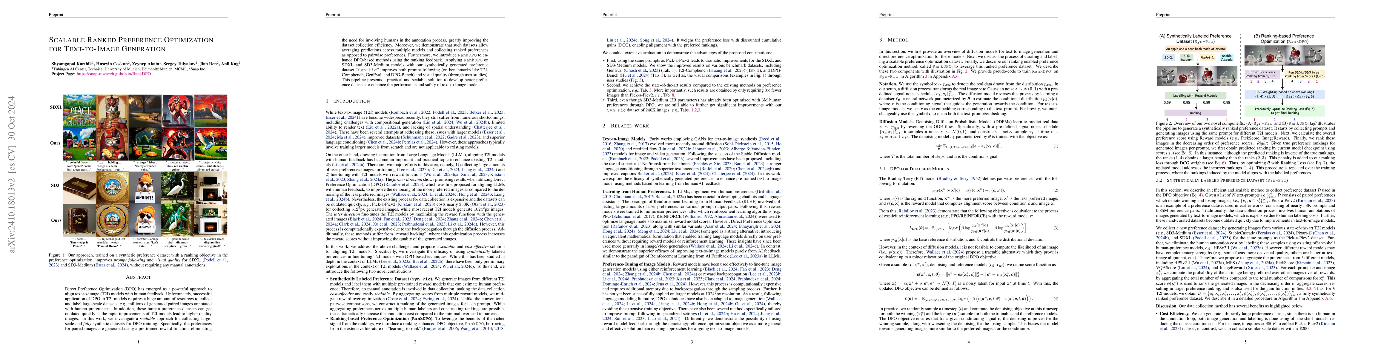 Thumbnail for Scalable Ranked Preference Optimization for Text-to-Image Generation