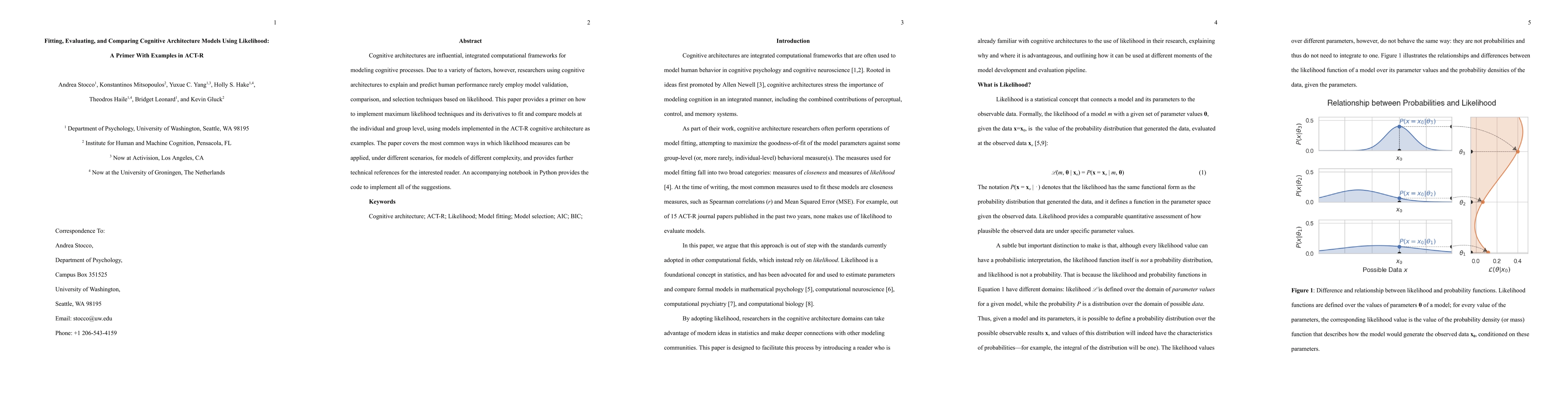 Thumbnail for Fitting, Evaluating, and Comparing Cognitive Architecture Models Using
  Likelihood: A Primer With Examples in ACT-R