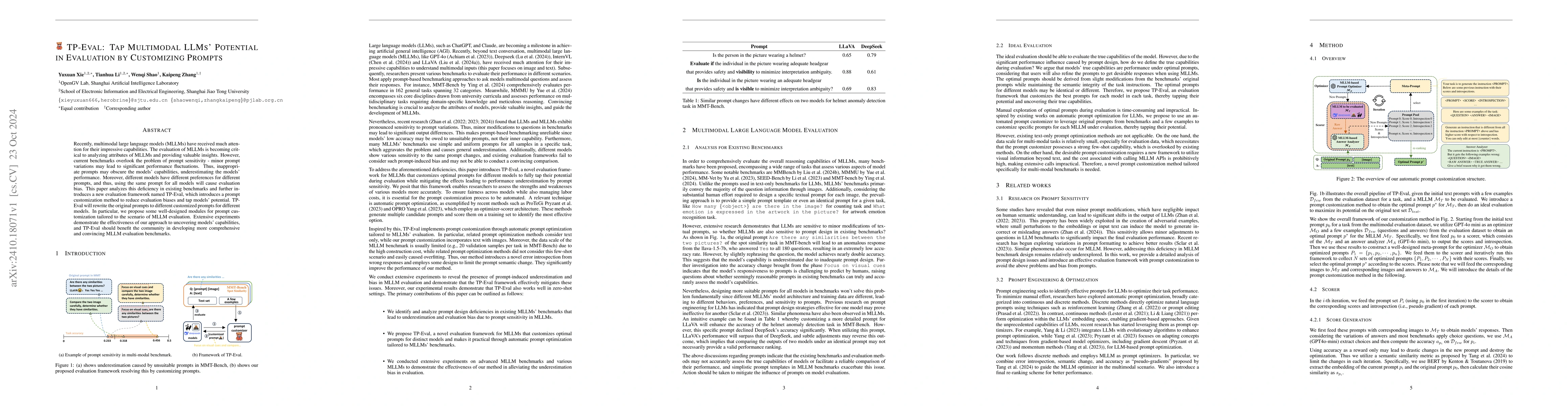 Thumbnail for TP-Eval: Tap Multimodal LLMs' Potential in Evaluation by Customizing
  Prompts