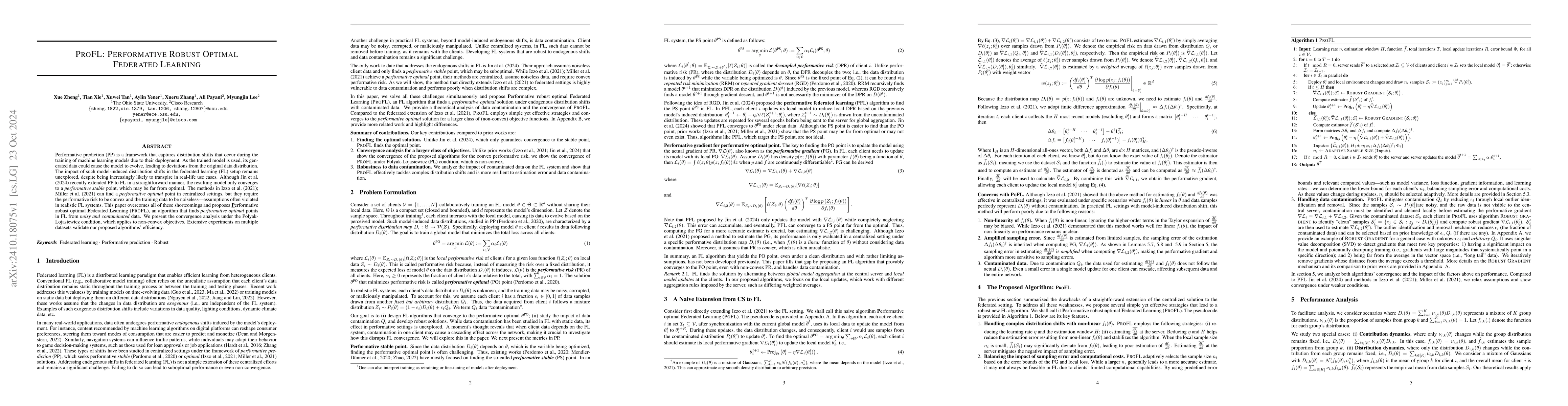 Thumbnail for ProFL: Performative Robust Optimal Federated Learning