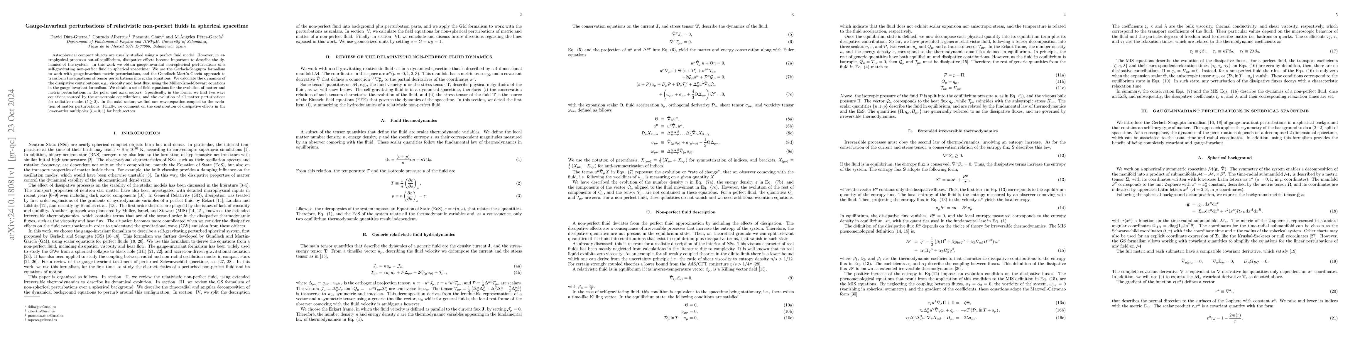 Thumbnail for Gauge-invariant perturbations of relativistic non-perfect fluids in
  spherical spacetime