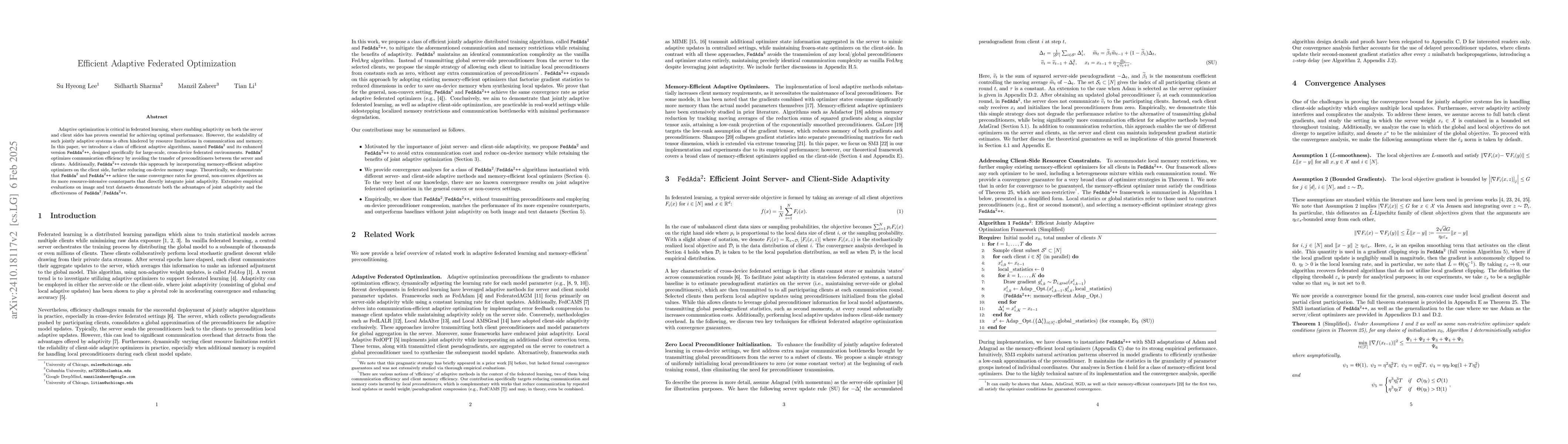 Thumbnail for Efficient Adaptive Federated Optimization