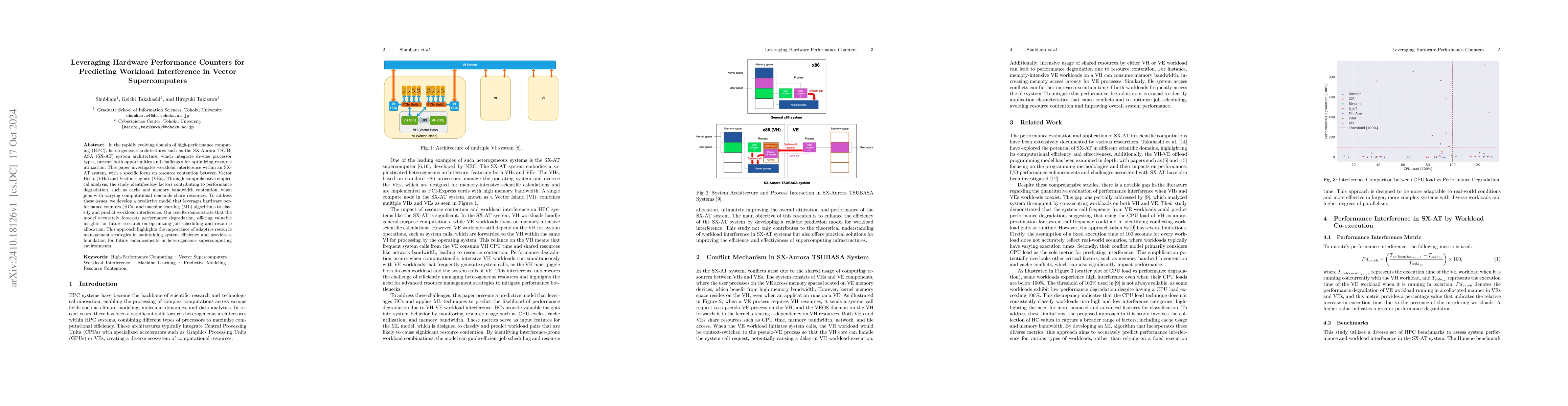 Thumbnail for Leveraging Hardware Performance Counters for Predicting Workload
  Interference in Vector Supercomputers