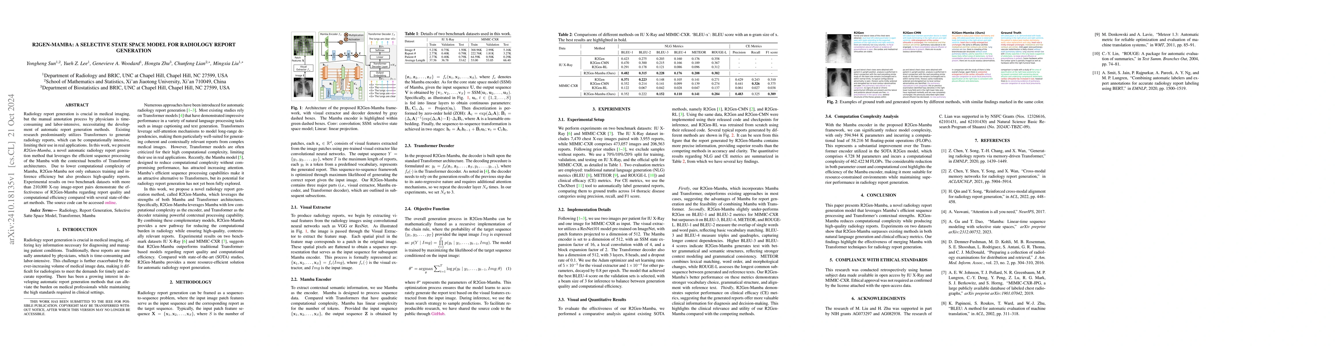 Thumbnail for R2Gen-Mamba: A Selective State Space Model for Radiology Report
  Generation