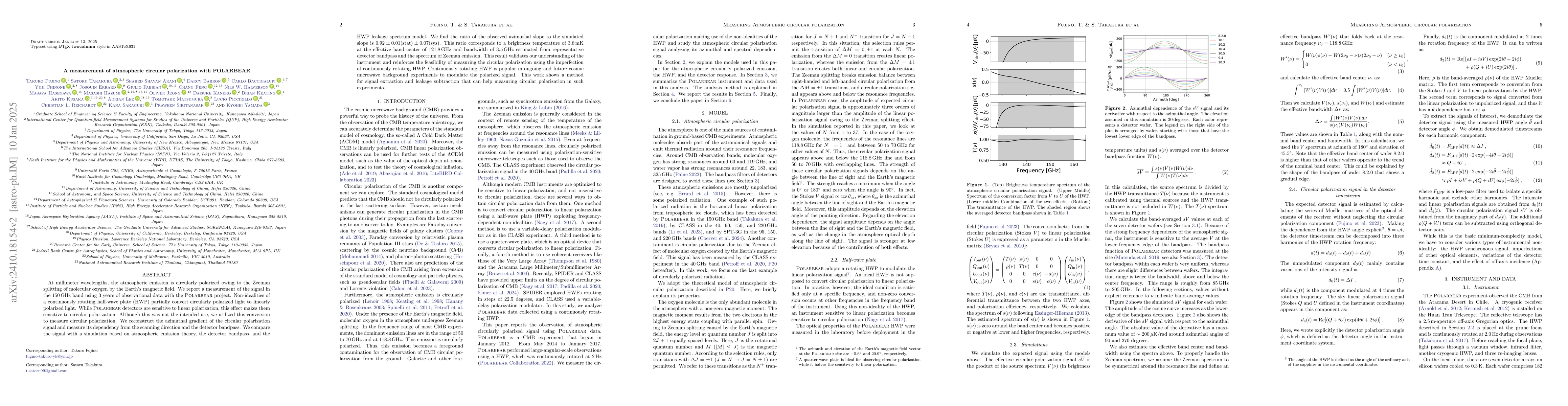 Thumbnail for A measurement of atmospheric circular polarization with POLARBEAR
