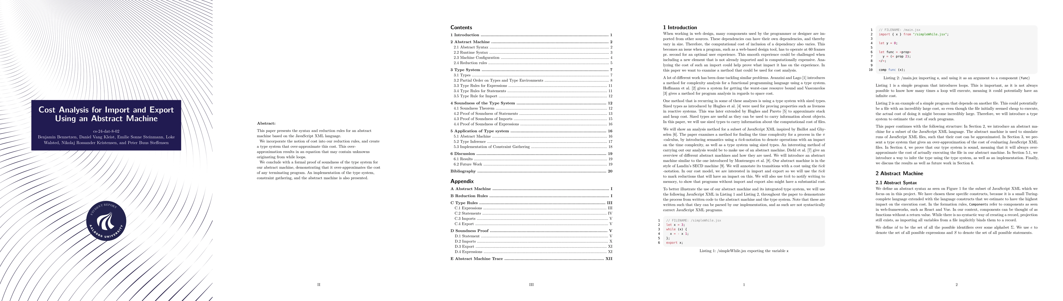 Thumbnail for Cost Analysis for Import and Export Using an Abstract Machine