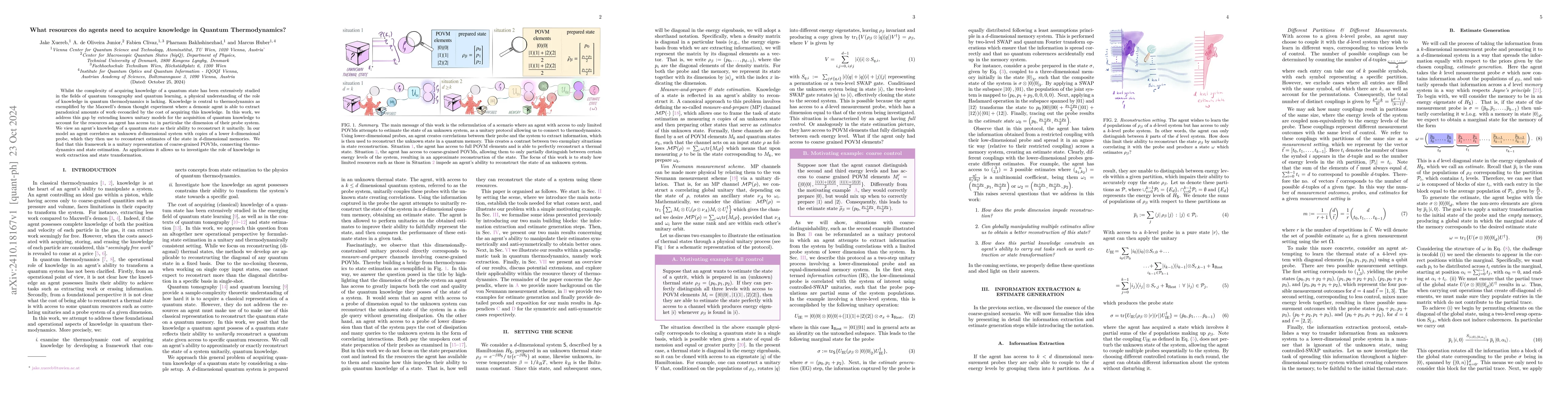 Thumbnail for What resources do agents need to acquire knowledge in Quantum
  Thermodynamics?