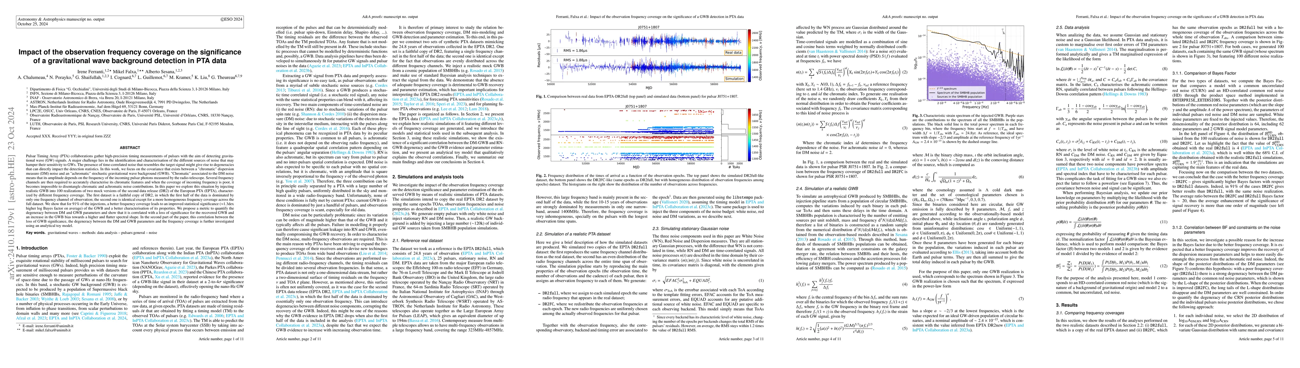 Thumbnail for Impact of the observation frequency coverage on the significance of a
  gravitational wave background detection in PTA data