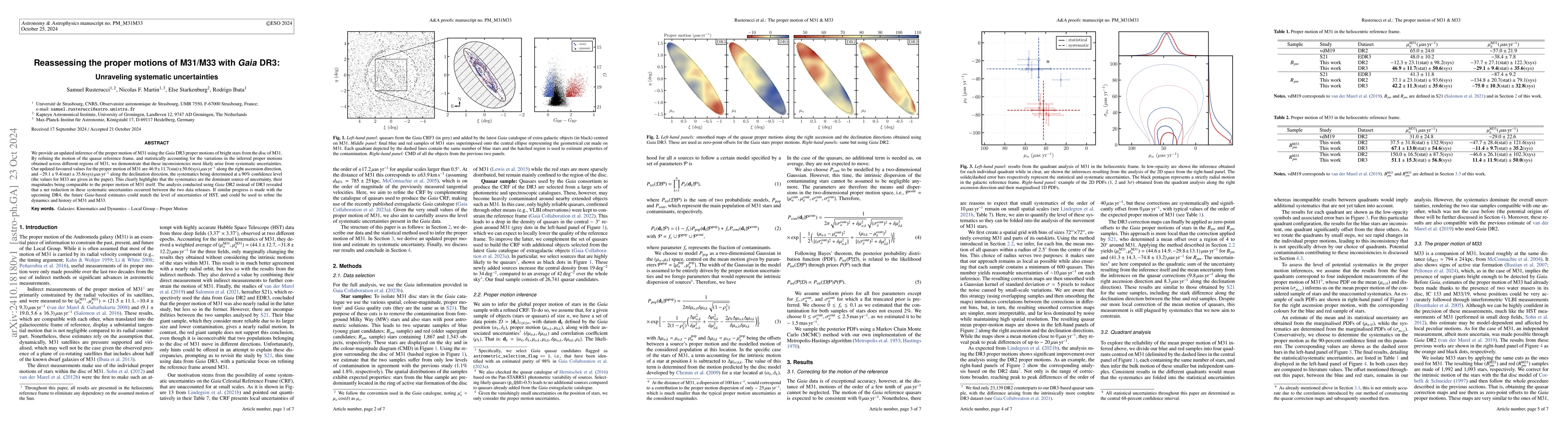 Thumbnail for Reassessing the proper motions of M31/M33 with Gaia DR3. Unraveling
  systematic uncertainties