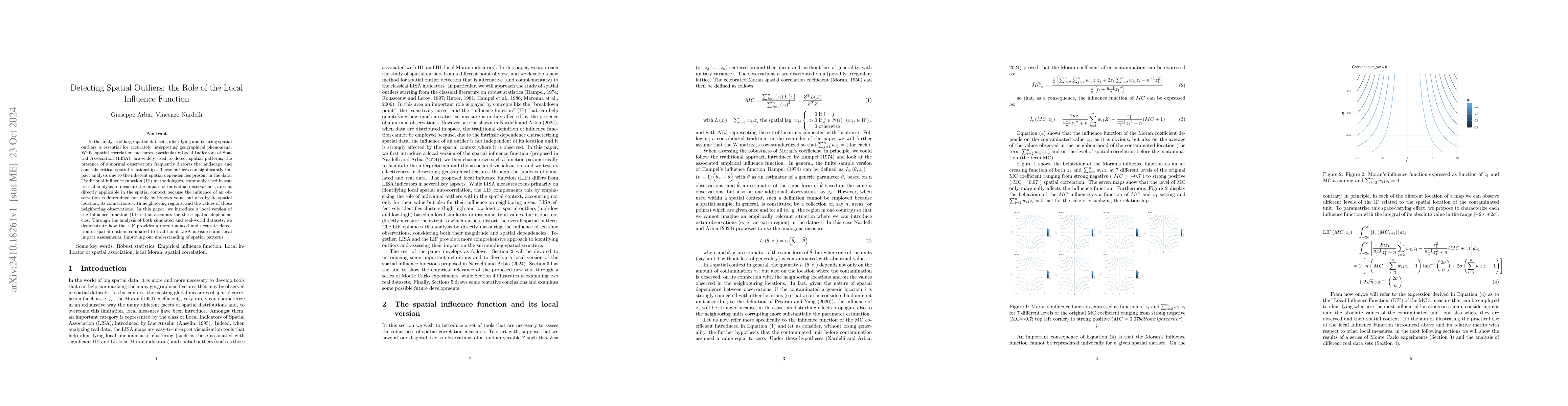 Thumbnail for Detecting Spatial Outliers: the Role of the Local Influence Function