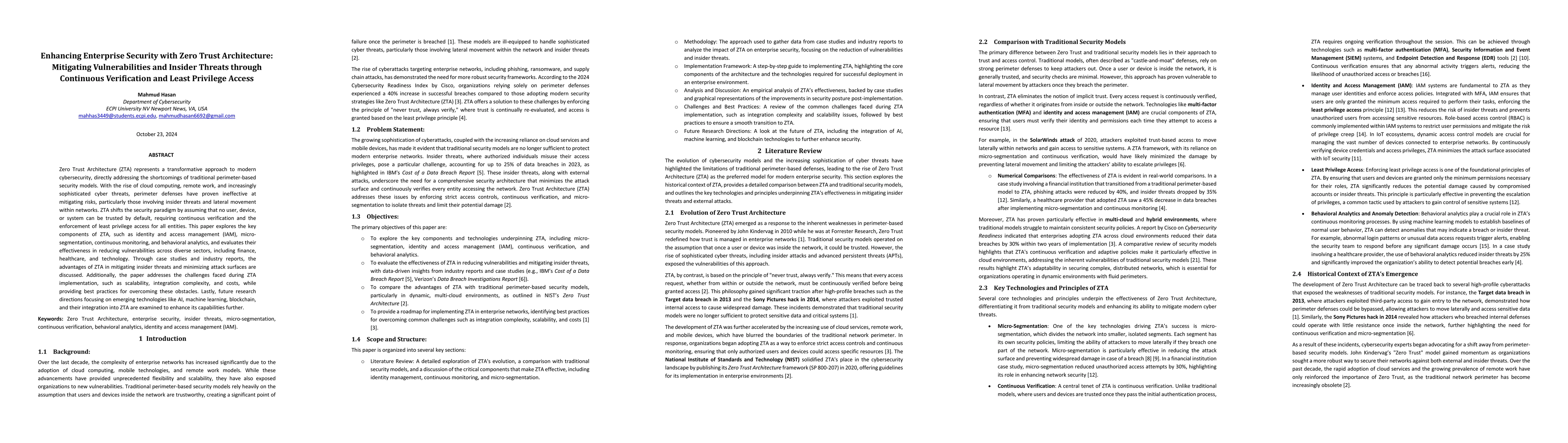 Thumbnail for Enhancing Enterprise Security with Zero Trust Architecture